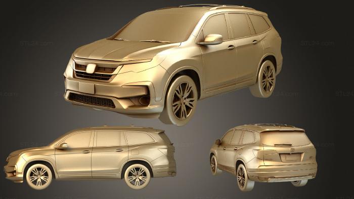 Автомобили и транспорт (Honda Pilot 2019, CARS_1906) 3D модель для ЧПУ станка